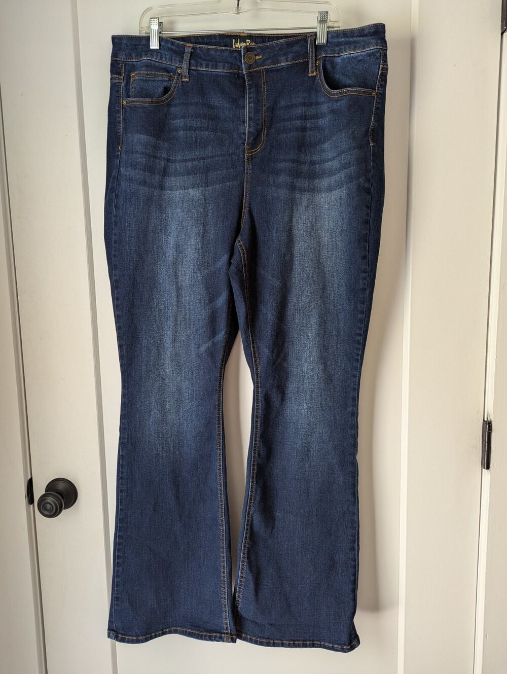 Indigo Rein Curvy 18 Boot Cut Jeans High Rise Stretch Casual Ranch Chores